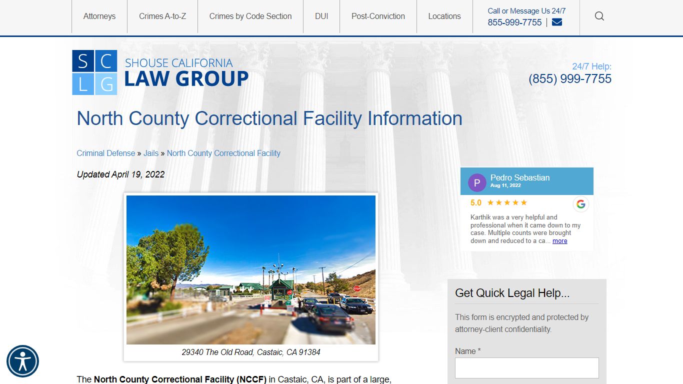 North County Correctional Facility Information - Shouse Law Group