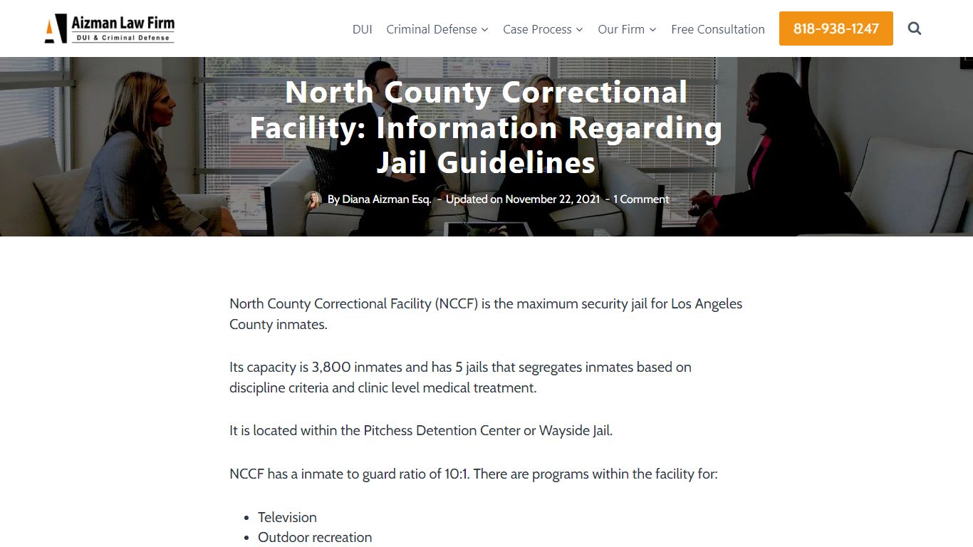 North County Correctional Facility: Information Regarding Jail Guidelines